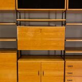 Modular bookcase with vintage wardrobe 60