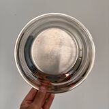 Large bowl, salad bowl, Bouillet Bourdelle cup in silver metal