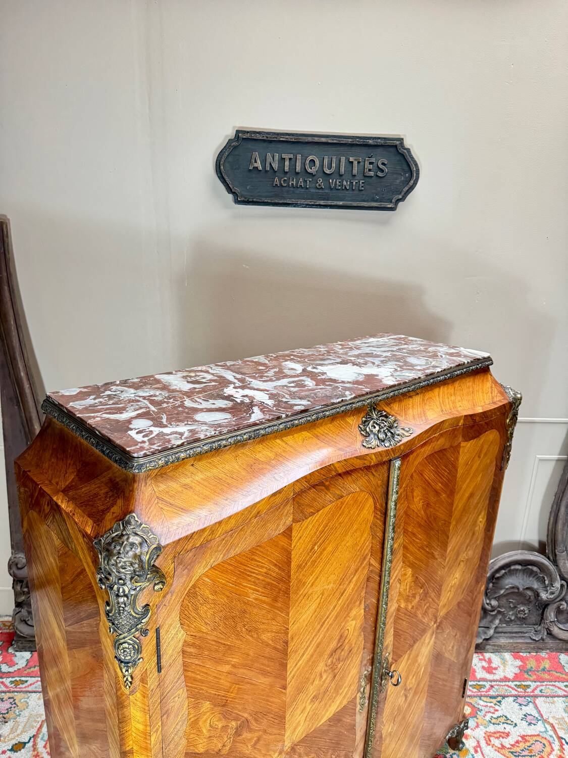 Maison Jansen, Louis XV Style Marquetry Bookcase Stamped XI
