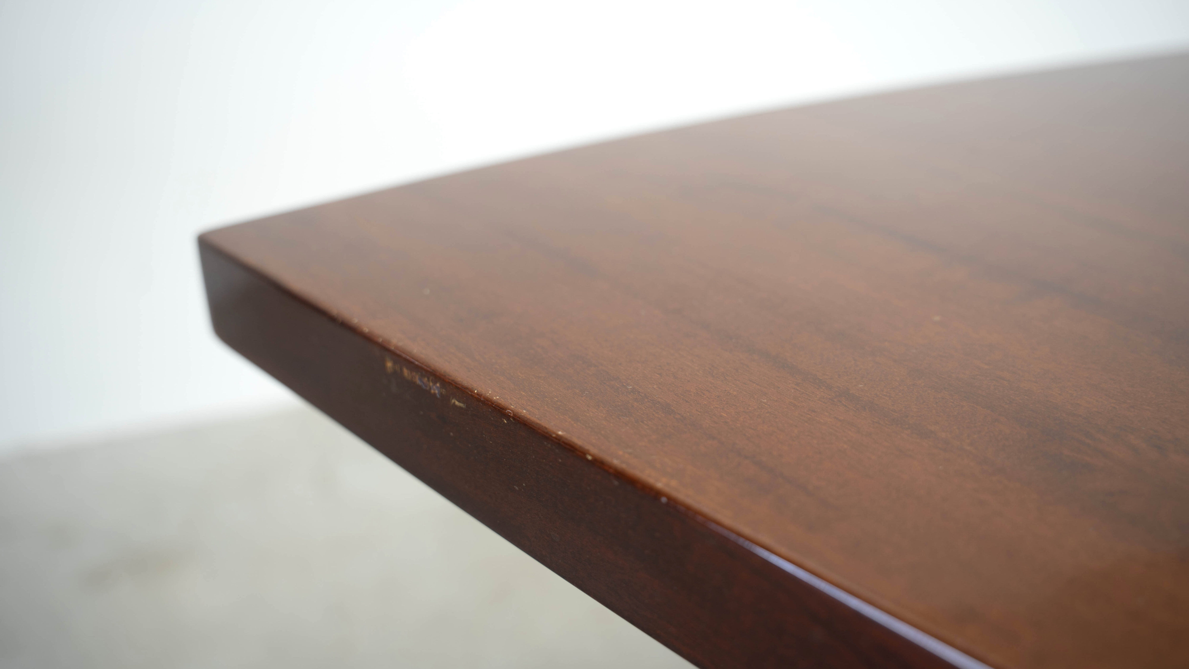 Italian walnut and chrome desk