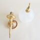 Golden mid century wall lamp by JSB Leuchten with glass ball shade