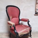 Voltaire armchair with rack and pinion XIX°