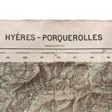 Map of South East France on paper