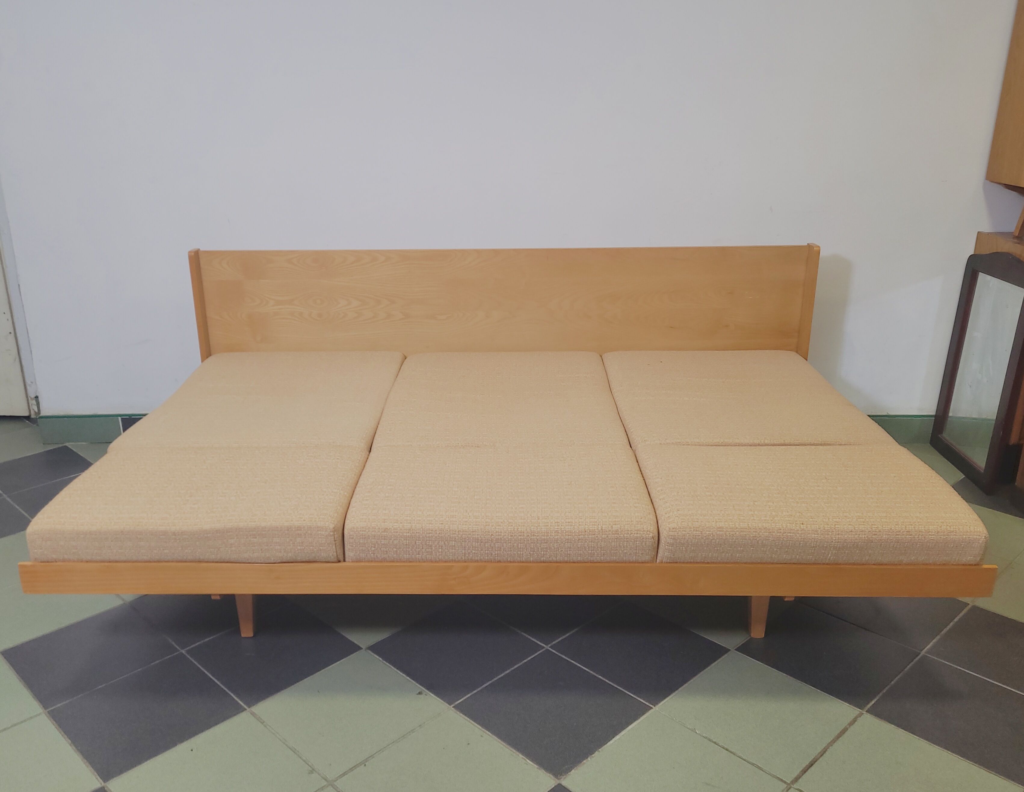 Folding sofa Jitona design Czechoslovakia 1970s