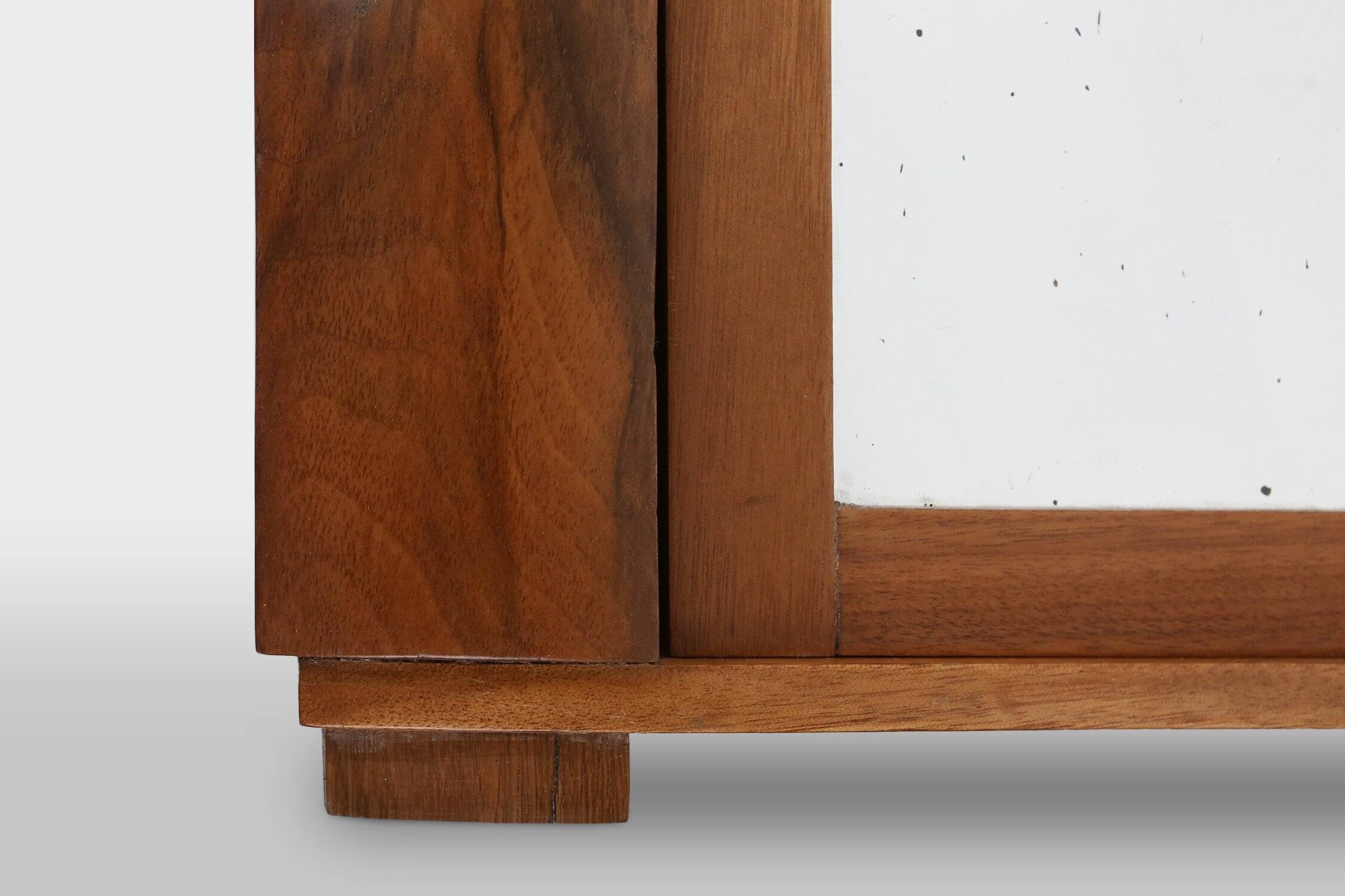 Small Art Deco Cabinet in Wood with Mirror, 1930