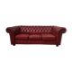 Sofa chesterfield convertible red leather