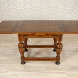 Dutch Extendable Oak Side Table, Late 19th Century