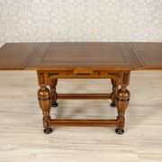 Dutch Extendable Oak Side Table, Late 19th Century