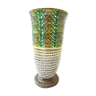 Vase cornet art deco porcelain enamelled of Lucien Brisdoux (1878-1963)