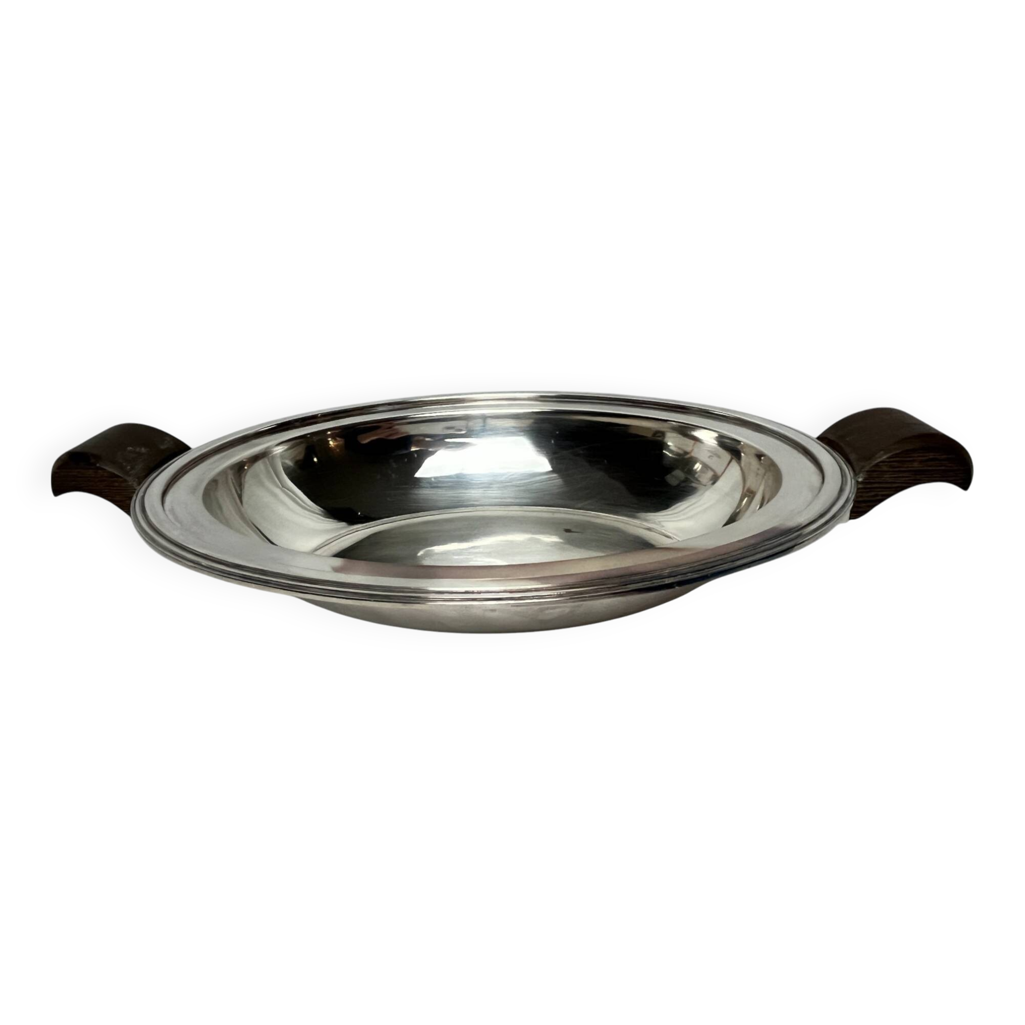 Art Deco, silver-plated rosewood basket or dish circa 1930