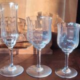 Glassware set, ice bucket, carafe, Baccarat crystal Capri model 20 pieces