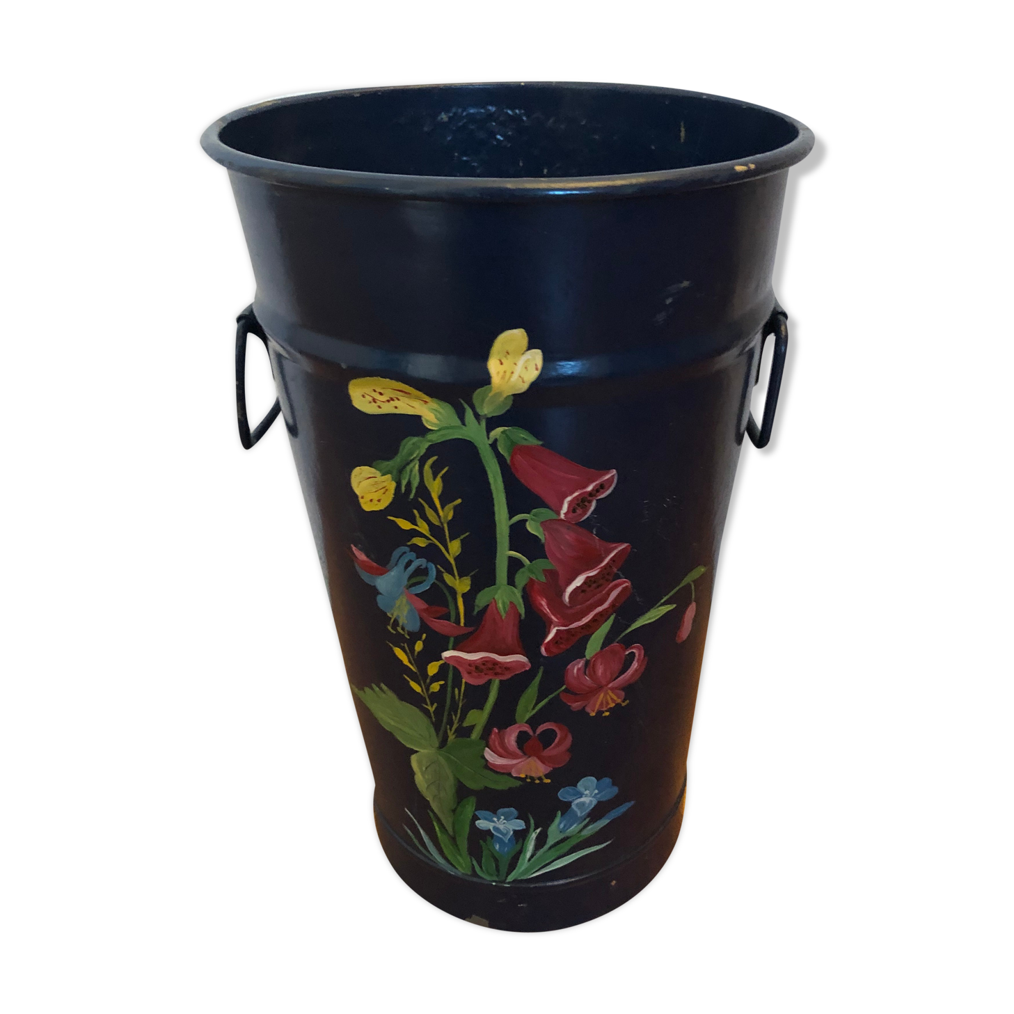 Vintage umbrella holder in sheet metal