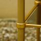 Antique brass serving trolley with smoked glass top, Louis XVI style.