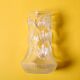Vase en verre pressé vintage / Motif floral des années 50 / Glass Union années 1960