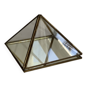 Brass and glass pyramid