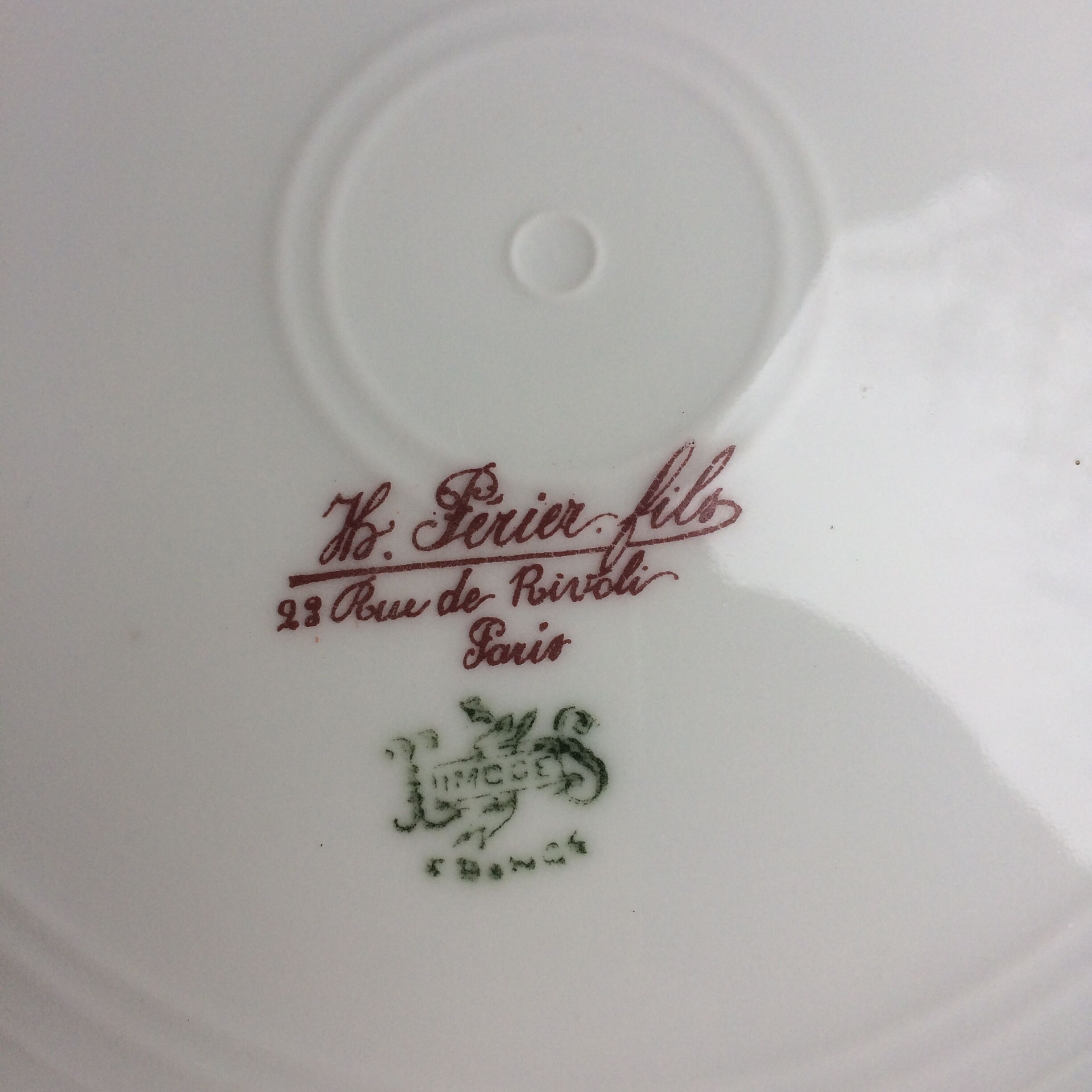 Porcelain plates from Limoges