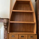 Boat-shaped bookcase - Calypso model from the Gauthier collection