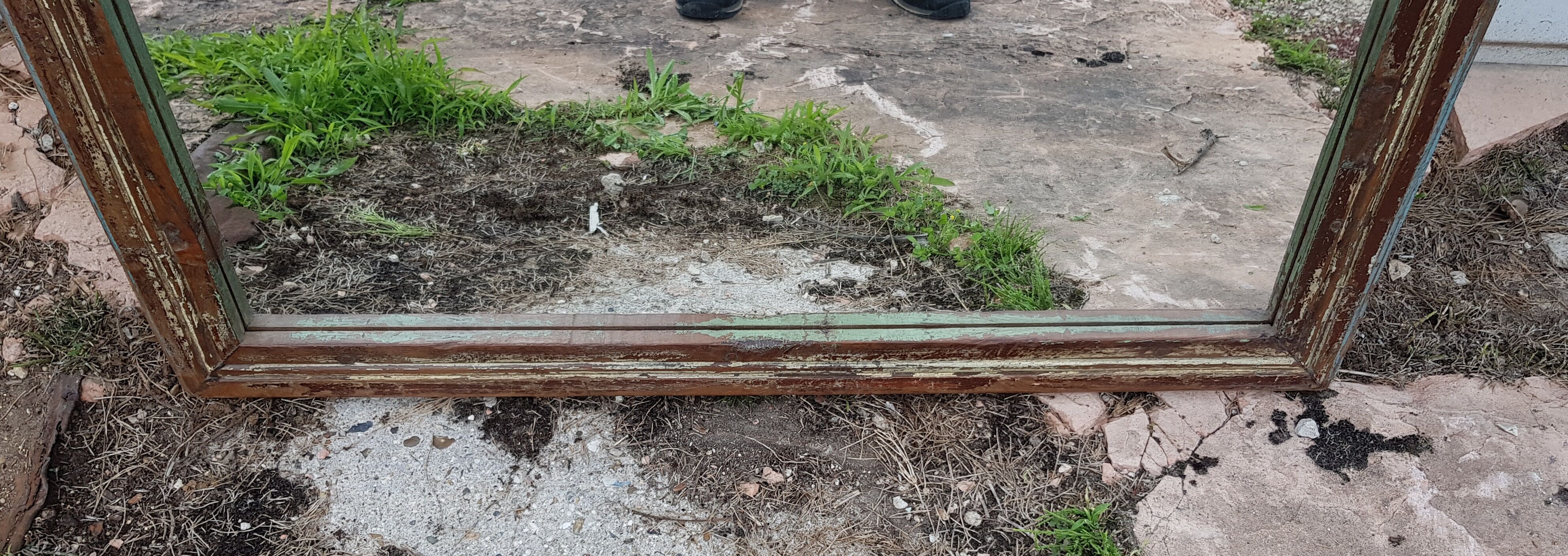 Old Burmese teak mirror