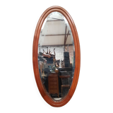 Large beveled oval mirror