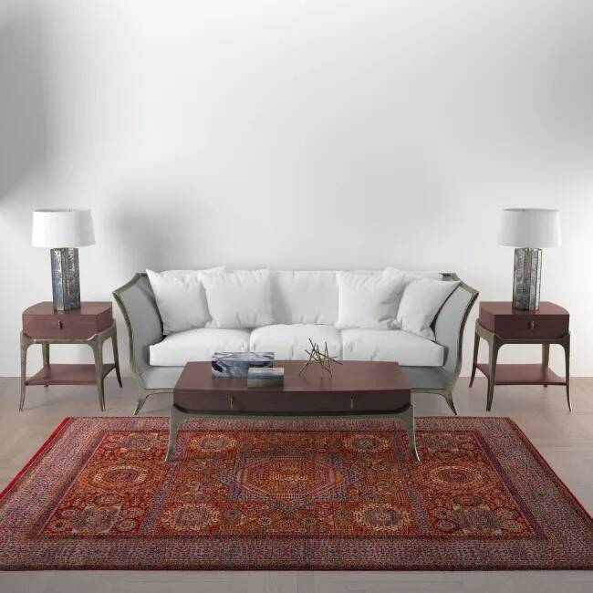 Modo oriental rug in red wool