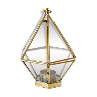 lantern, glass and brass