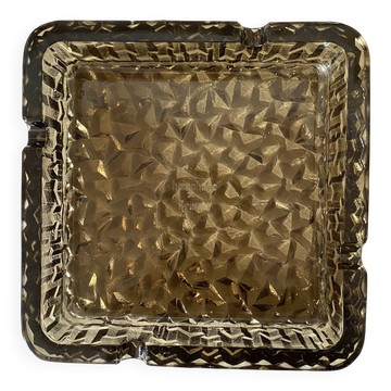 Vintage holophane glass ashtray France, 1970