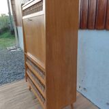 Secretary, drawers with wicker