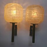 Pair of Rare Midcentury Wall Lamps Doria Leuchten, Germany, 1970s