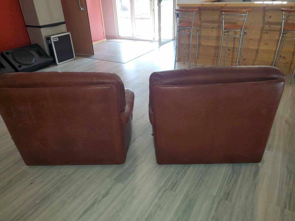 Vintage leather armchairs - Cierre Imbottiti