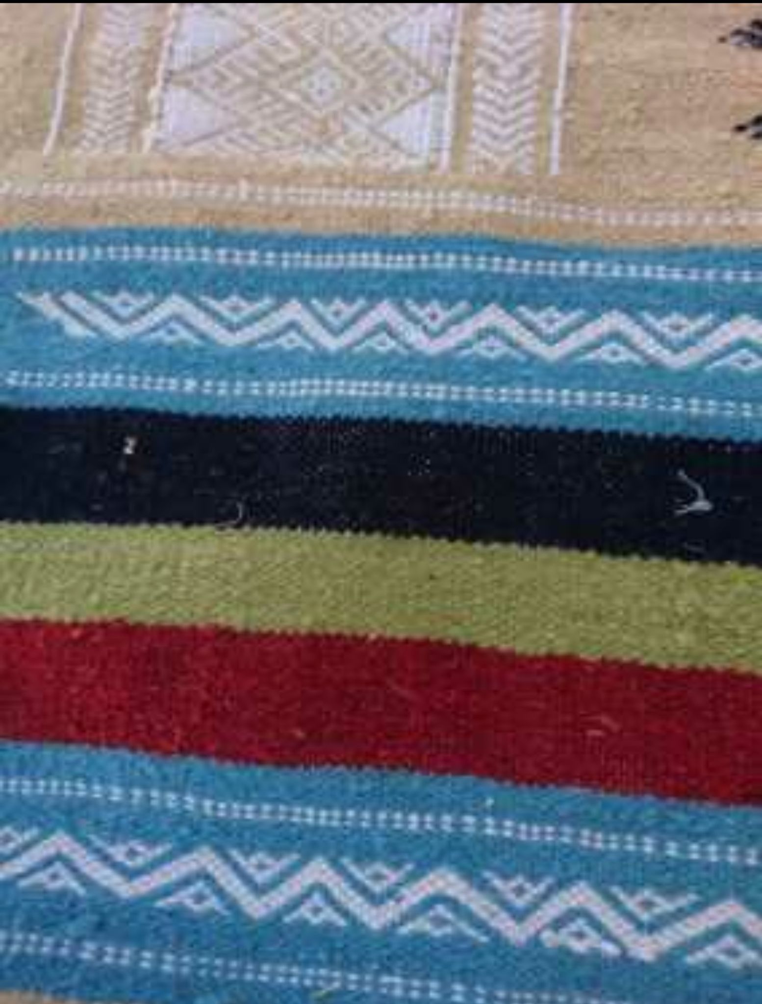 Tapis multicolore fait à la main, 60x115cm