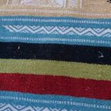 Handmade multicolored carpet, 60x115cm