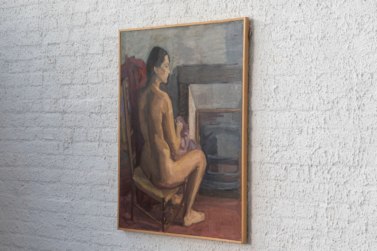 Nude painting ‘Nu’ by Louis Peyré, France, 1989