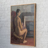 Nude painting ‘Nu’ by Louis Peyré, France, 1989