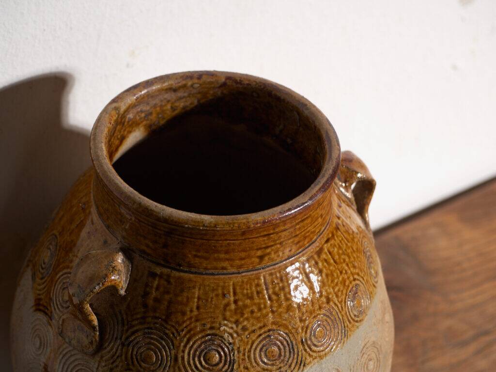Vase ancien chinois en grès émaillé – Chine, vers 1900