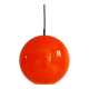 Vintage orange opaline glass pendant light (4 available), 1970s