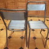 Pair of metal chairs