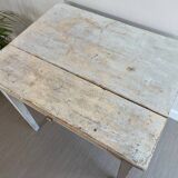 Old farmhouse table in weathered wood