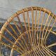 Vintage rattan shell armchair from the 70s, handmade bohemian