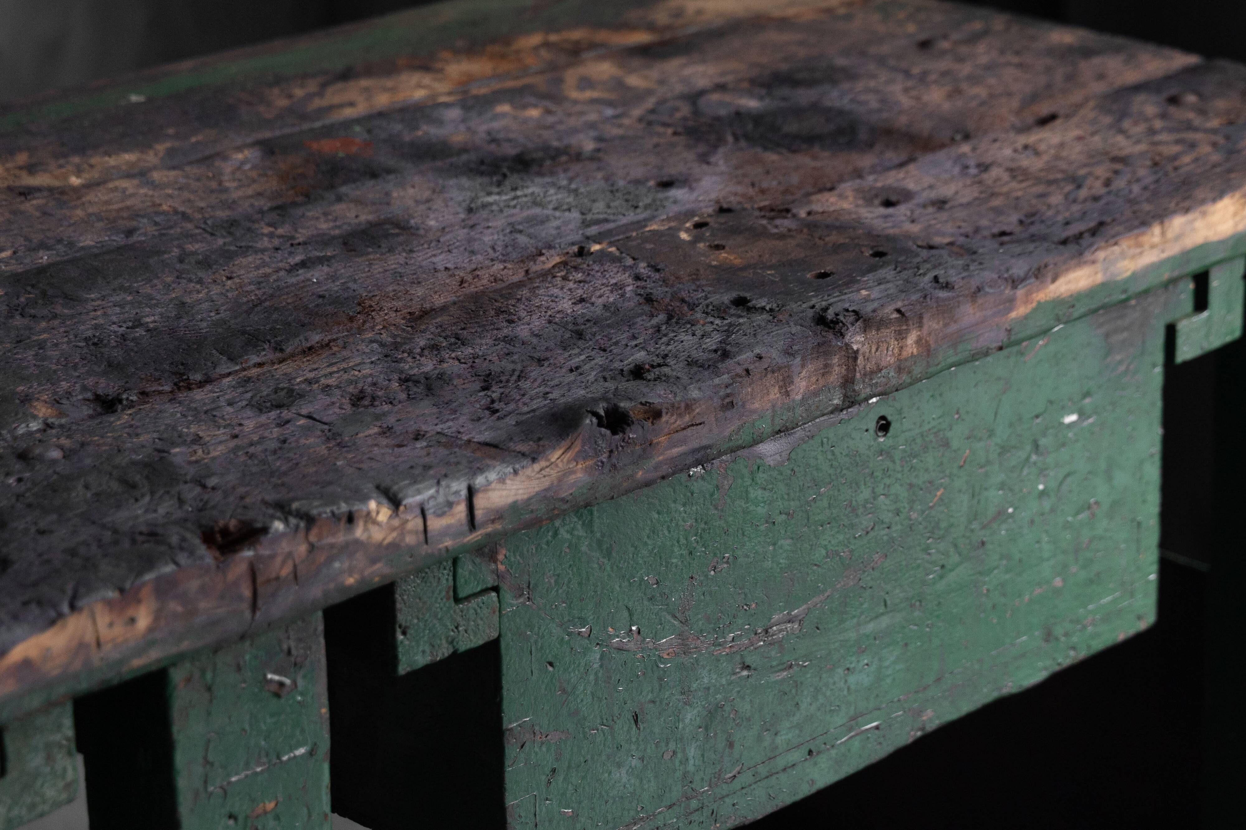 Rustic Industrial Workbench, France, Early 20th Century