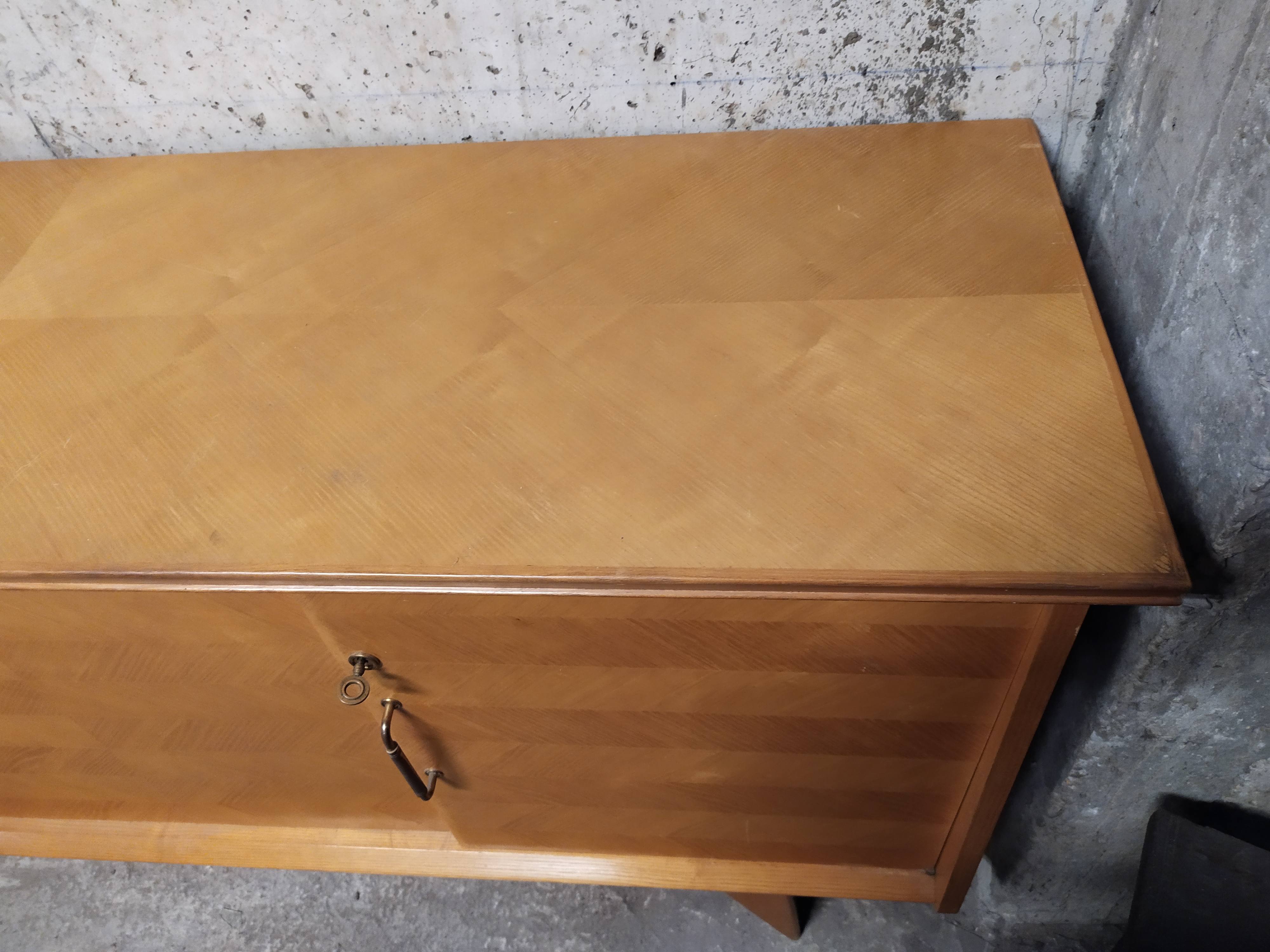 Vintage sideboard 1950 oak foot compass