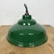 Industrial British Green Enamel Factory Pendant Lamp, 1960s