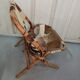 Pair of armchairs bamboo leather skin rohé noordwolde