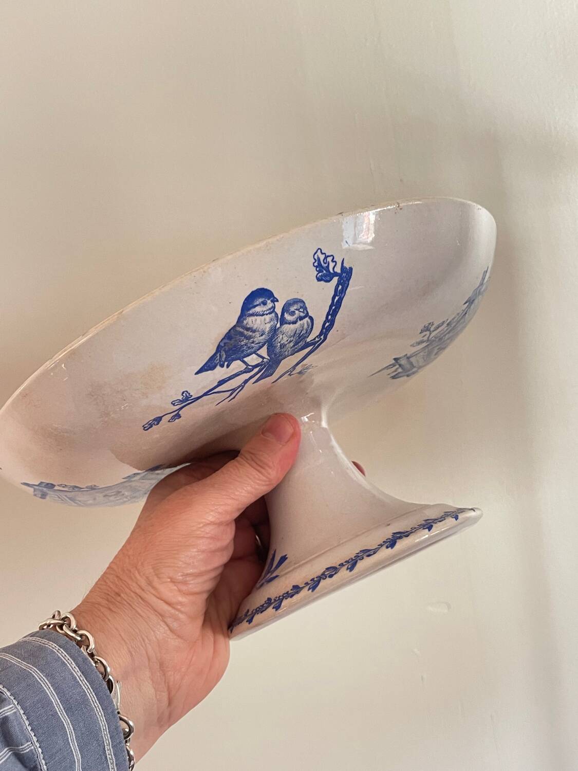 Old Compote Dish Terre de Fer Franco-British Company Sordoillet Cot