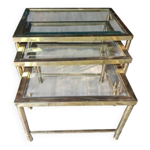 Tables gigognes en laiton