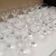 lot de 23 coupes à champagne ou verre à vin en cristal ciselé.