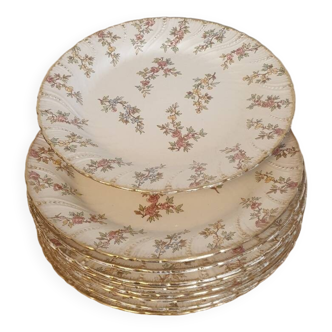 9 Louis XV plates from Sarreguemines