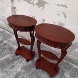 Pair of Empire-style bedside tables with Swan collar