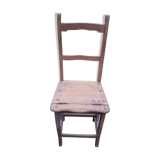 Natural wood escrow chair