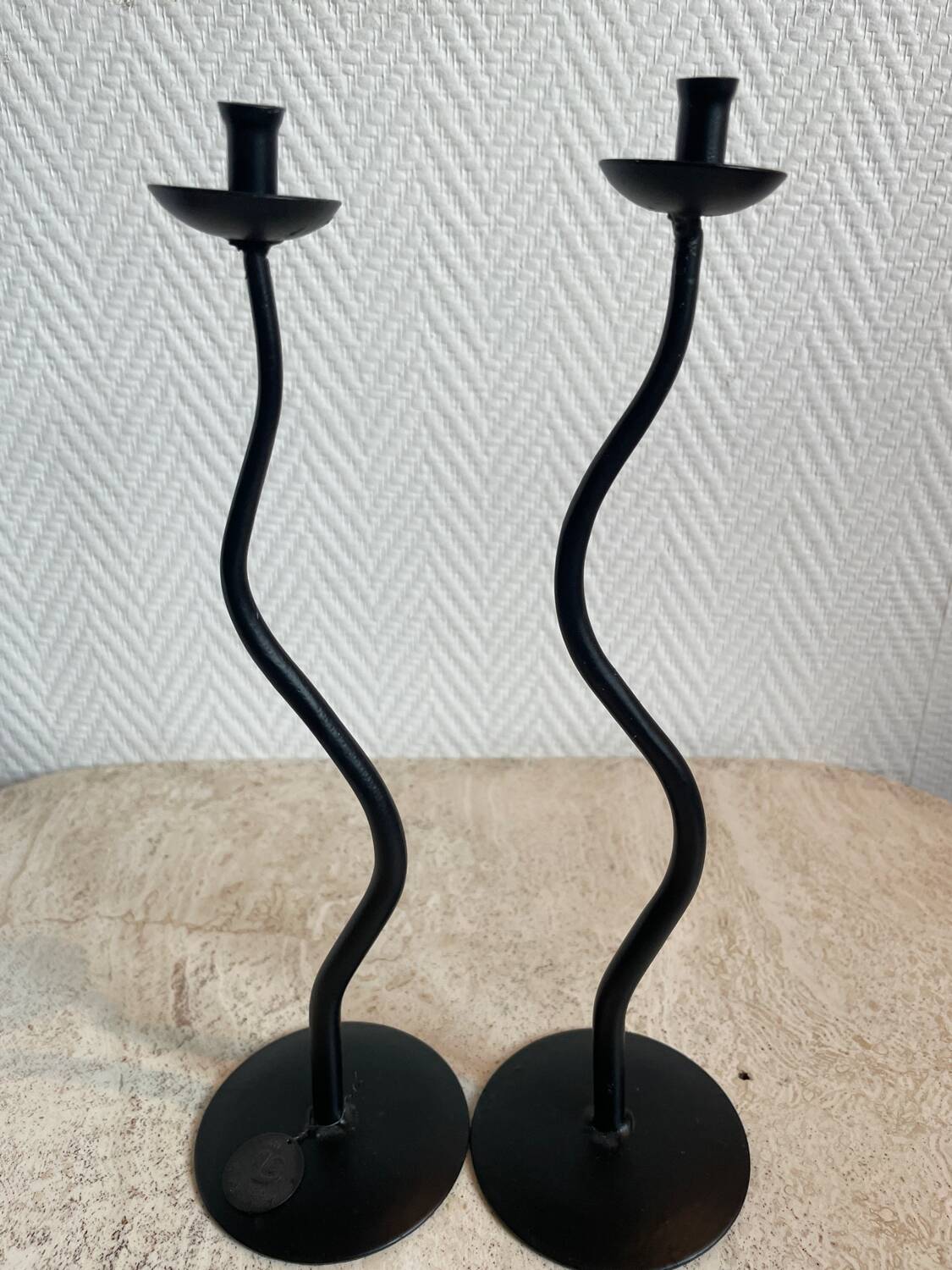 Pair of Hysteria France candlesticks 1990