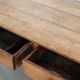 Fantastic antique French coffee table made of fruitwood with two drawers